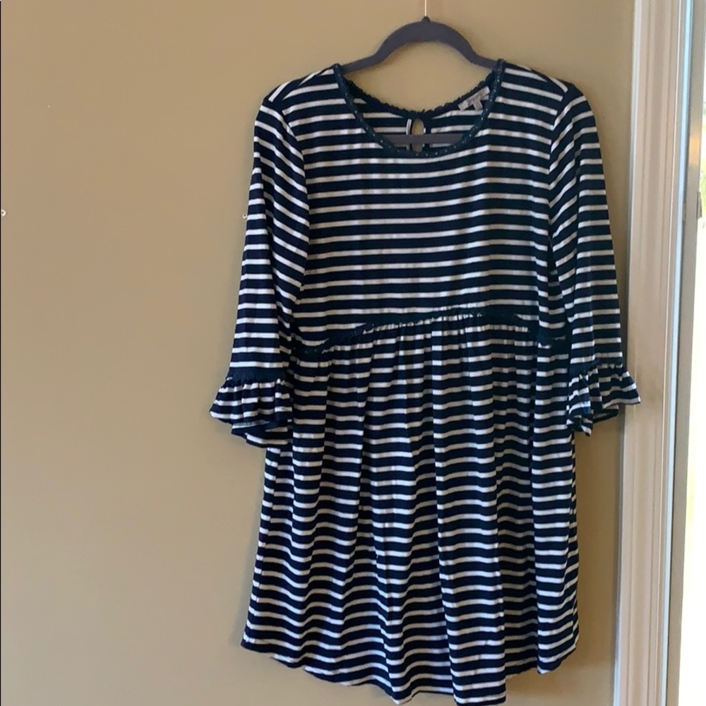 Long sleeved striped dress